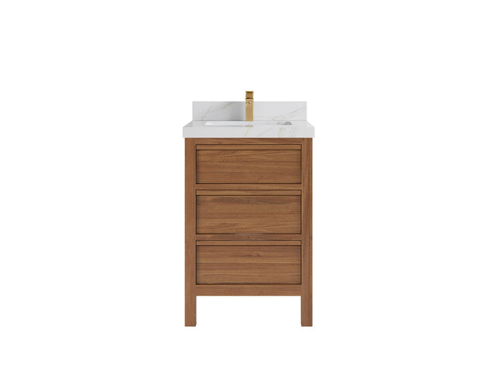Elizabeth Teak Wood 24 in. W x 22 in. D Single Sink Bathroom Vanity - photo 12