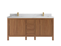 Elizabeth Teak Wood 72 in. W x 22 in. D Double Sink Bathroom Vanity - photo 12
