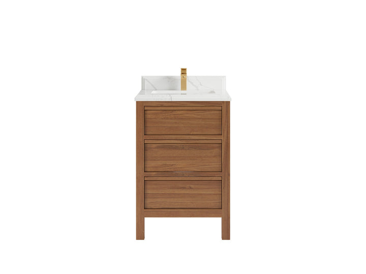 Elizabeth Teak Wood 24 in. W x 22 in. D Single Sink Bathroom Vanity - photo 15