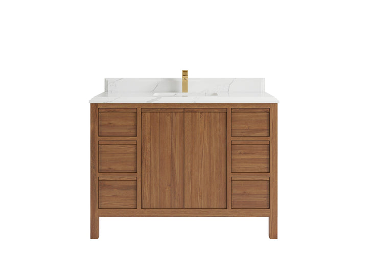 Elizabeth Teak Wood 48 in. W x 22 in. D Single Sink Bathroom Vanity - photo 15