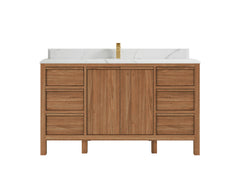 Elizabeth Teak Wood 60 in. W x 22 in. D Single Sink Bathroom Vanity - photo 15