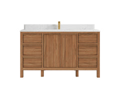Elizabeth Teak Wood 60 in. W x 22 in. D Single Sink Bathroom Vanity - photo 16