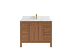 Elizabeth Teak Wood 42 in. W x 22 in. D Single Sink Bathroom Vanity - photo 17