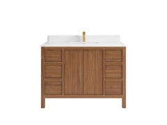 Elizabeth Teak Wood 48 in. W x 22 in. D Single Sink Bathroom Vanity - photo 17