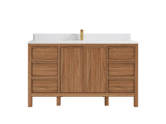 Elizabeth Teak Wood 60 in. W x 22 in. D Single Sink Bathroom Vanity - photo 17