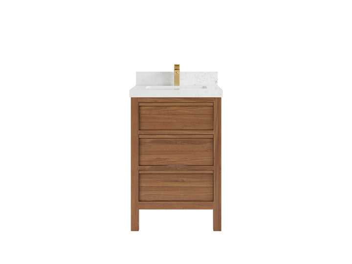 Elizabeth Teak Wood 24 in. W x 22 in. D Single Sink Bathroom Vanity - photo 18
