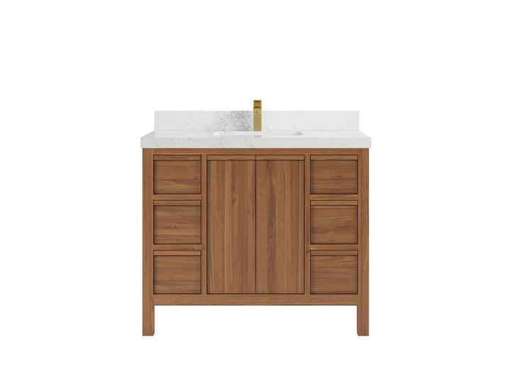 Elizabeth Teak Wood 42 in. W x 22 in. D Single Sink Bathroom Vanity - photo 18