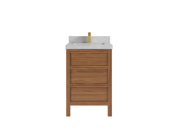 Elizabeth Teak Wood 24 in. W x 22 in. D Single Sink Bathroom Vanity - photo 19