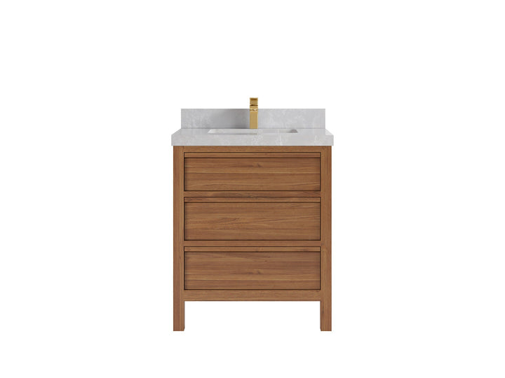 Elizabeth Teak Wood 30 in. W x 22 in. D Single Sink Bathroom Vanity - photo 19