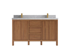 Elizabeth Teak Wood 60 in. W x 22 in. D Double Sink Bathroom Vanity - photo 19