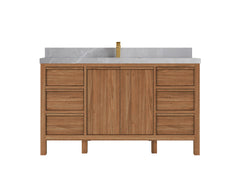 Elizabeth Teak Wood 60 in. W x 22 in. D Single Sink Bathroom Vanity - photo 19