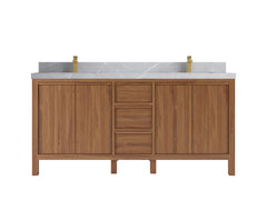 Elizabeth Teak Wood 72 in. W x 22 in. D Double Sink Bathroom Vanity - photo 19