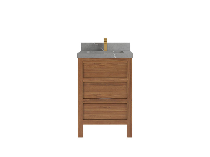 Elizabeth Teak Wood 24 in. W x 22 in. D Single Sink Bathroom Vanity - photo 20