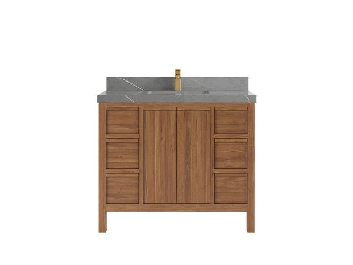 Elizabeth Teak Wood 42 in. W x 22 in. D Single Sink Bathroom Vanity - photo 20