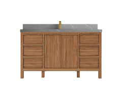 Elizabeth Teak Wood 60 in. W x 22 in. D Single Sink Bathroom Vanity - photo 20