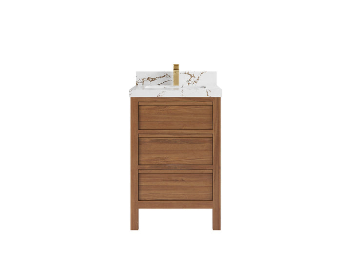 Elizabeth Teak Wood 24 in. W x 22 in. D Single Sink Bathroom Vanity - photo 21