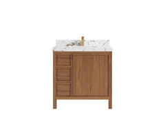 Elizabeth Teak Wood 36 in. W x 22 in. D Center Sink Bathroom Vanity - photo 20