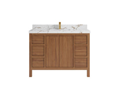 Elizabeth Teak Wood 48 in. W x 22 in. D Single Sink Bathroom Vanity - photo 21