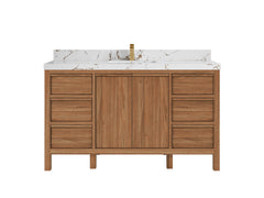 Elizabeth Teak Wood 60 in. W x 22 in. D Single Sink Bathroom Vanity - photo 21