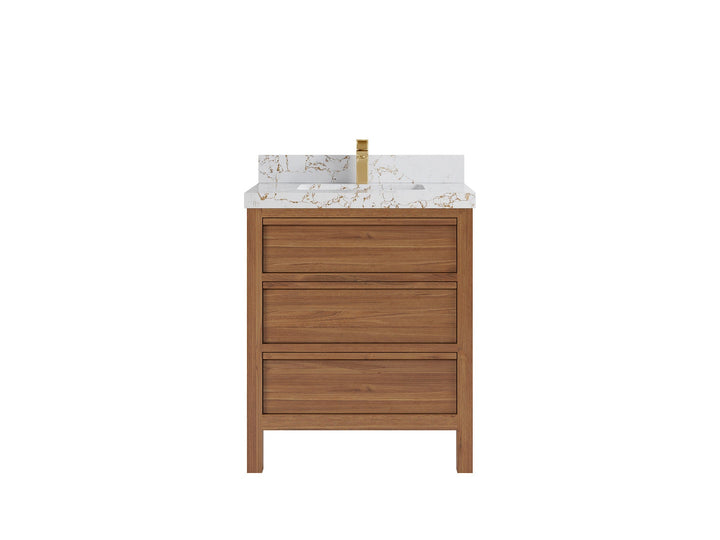 Elizabeth Teak Wood 30 in. W x 22 in. D Single Sink Bathroom Vanity - photo 22