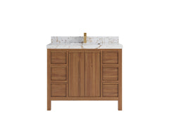 Elizabeth Teak Wood 42 in. W x 22 in. D Single Sink Bathroom Vanity - photo 22