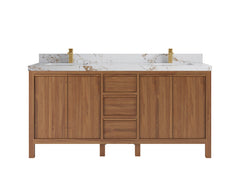 Elizabeth Teak Wood 72 in. W x 22 in. D Double Sink Bathroom Vanity - photo 22