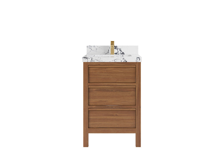 Elizabeth Teak Wood 24 in. W x 22 in. D Single Sink Bathroom Vanity - photo 23