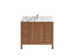 Elizabeth Teak Wood 42 in. W x 22 in. D Single Sink Bathroom Vanity - photo 23