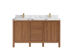 Elizabeth Teak Wood 60 in. W x 22 in. D Double Sink Bathroom Vanity - photo 23