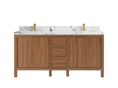 Elizabeth Teak Wood 72 in. W x 22 in. D Double Sink Bathroom Vanity - photo 23