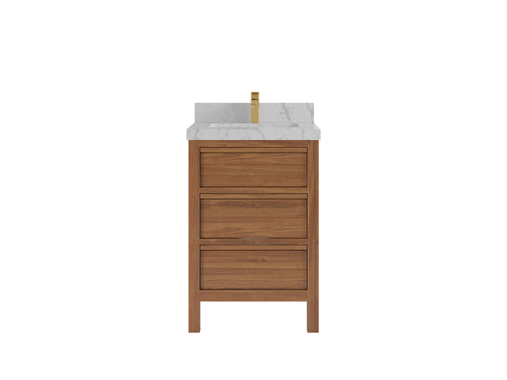 Elizabeth Teak Wood 24 in. W x 22 in. D Single Sink Bathroom Vanity - photo 24