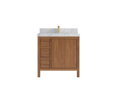 Elizabeth Teak Wood 36 in. W x 22 in. D Center Sink Bathroom Vanity - photo 23