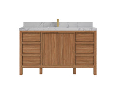 Elizabeth Teak Wood 60 in. W x 22 in. D Single Sink Bathroom Vanity - photo 24