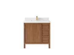 Elizabeth Teak Wood 36 in. W x 22 in. D Center Sink Bathroom Vanity - photo 24