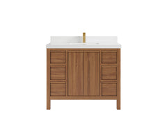 Elizabeth Teak Wood 42 in. W x 22 in. D Single Sink Bathroom Vanity - photo 25