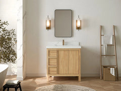 Elizabeth Teak Wood 36" W x 22" D Center Sink Vanity for Timeless Bathrooms - photo 4
