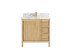 Elizabeth Teak Wood 36 in. W x 22 in. D Center Sink Bathroom Vanity - photo 12