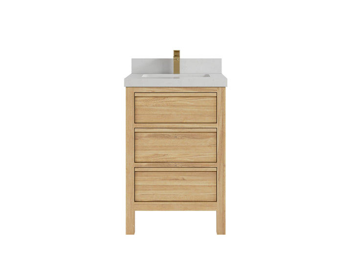 Elizabeth Teak Wood 24 in. W x 22 in. D Single Sink Bathroom Vanity - photo 14
