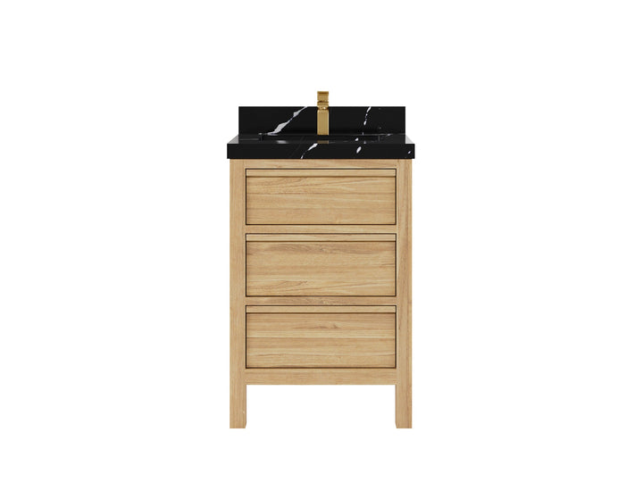Elizabeth Teak Wood 24 in. W x 22 in. D Single Sink Bathroom Vanity - photo 8