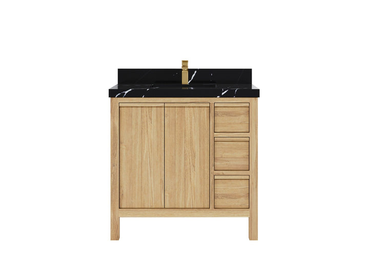 Elizabeth Teak Wood 36 in. W x 22 in. D Center Sink Bathroom Vanity - photo 6