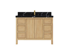 Elizabeth Teak Wood 48 in. W x 22 in. D Single Sink Bathroom Vanity - photo 7