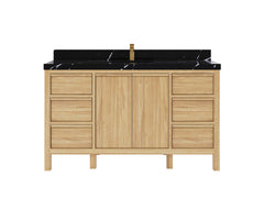 Elizabeth Teak Wood 60 in. W x 22 in. D Single Sink Bathroom Vanity - photo 9
