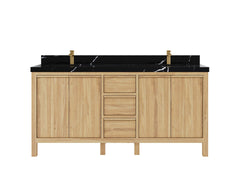 Elizabeth Teak Wood 72 in. W x 22 in. D Double Sink Bathroom Vanity - photo 7