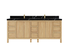 Elizabeth Teak Wood 84 in. W x 22 in. D Double Sink Bathroom Vanity - photo 7
