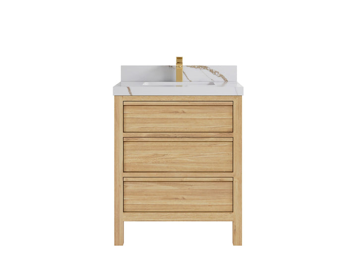Elizabeth Teak Wood 30 in. W x 22 in. D Single Sink Bathroom Vanity - photo 8