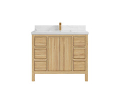 Elizabeth Teak Wood 42 in. W x 22 in. D Single Sink Bathroom Vanity - photo 9