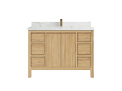 Elizabeth Teak Wood 48 in. W x 22 in. D Single Sink Bathroom Vanity - photo 1