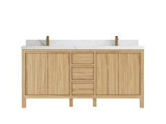 Elizabeth Teak Wood 72 in. W x 22 in. D Double Sink Bathroom Vanity - photo 9