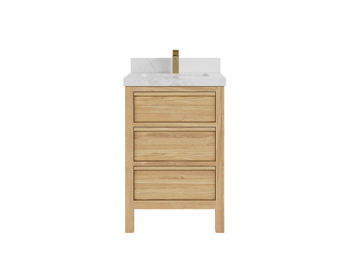 Elizabeth Teak Wood 24 in. W x 22 in. D Single Sink Bathroom Vanity - photo 11