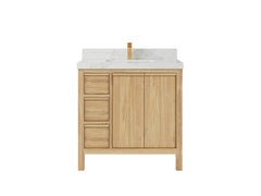 Elizabeth Teak Wood 36" W x 22" D Center Sink Vanity for Timeless Bathrooms - photo 9